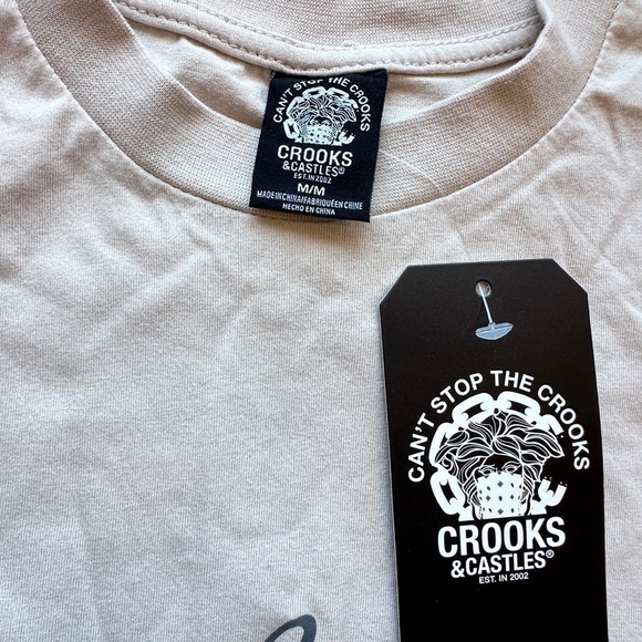 NWT Crooks & Castles The Monolithic Empire Tee in Natural - Picture 4 of 6